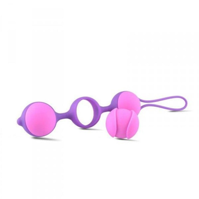 Toyz4lovers Bi-Balls Triple - Kulki gejszy, Fioletowy, 21 cm