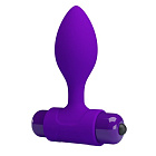 Анальна пробка Pretty Love Vibra Butt Plug, 8,6 см (фіолетовий)