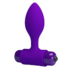 Анальна пробка Pretty Love Vibra Butt Plug, 8,6 см (фіолетовий)