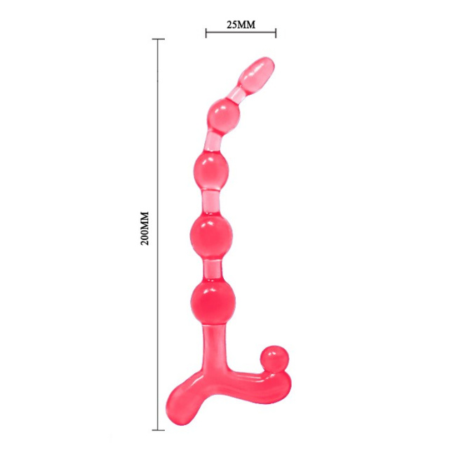 BAILE Bendy Twist - Stymulator analny, Różowy, 2 cm
