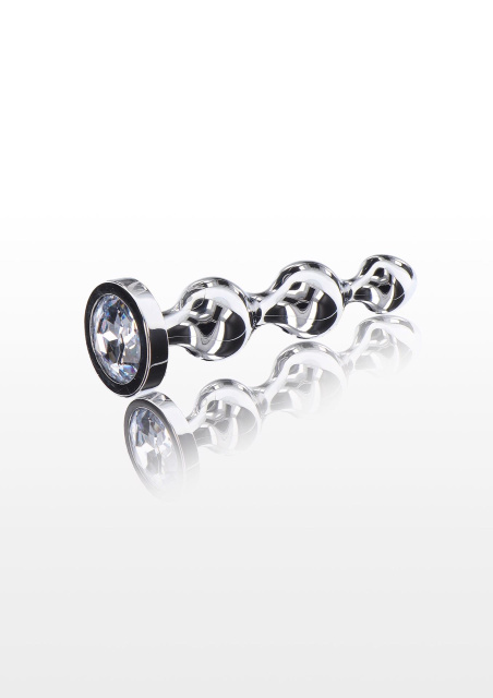 TOYJOY Anal Play Diamond Star Beads - Stymulator analny, Srebro, 11.7 cm, M