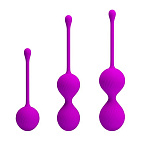 Набір вагінальних кульок Pretty Love Kegel Balls, 3 шт (фіолетовий)