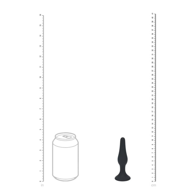 Korek analny Levelz Slim Anal Plug S, 10.5 cm (czarny)