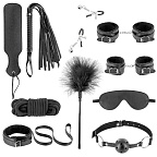 BDSM набор Fetish Tentation Enjoy Pain SM Bondage Box, 10 шт (черный)