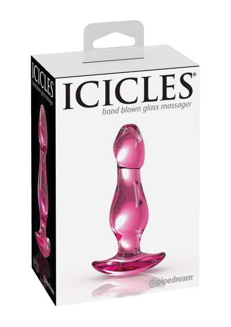 Анальна пробка Pipedream Icicles 73, 9,2 см (рожевий)