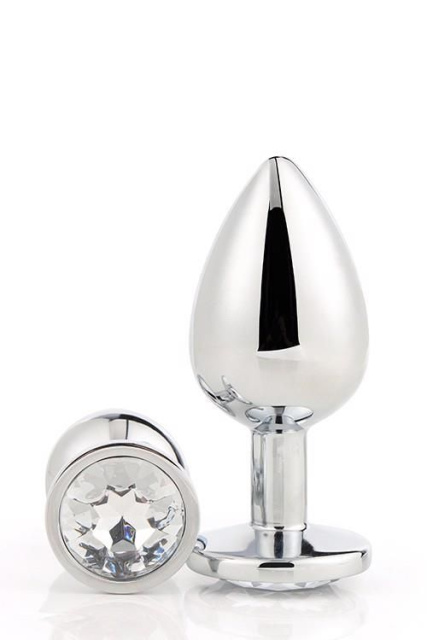 Dream Toys Gleaming Love Silver Plug Large - Korek analny, Srebro, 9.5 cm