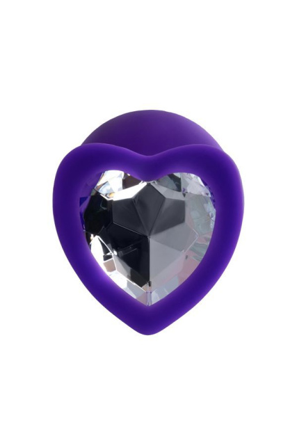 Toyfa Diamond Heart - Korek analny, Fioletowy, 8 cm