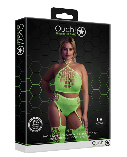 Ouch Neon - Komplet bielizny, XL/XXXXL