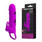 Насадка на пенис Pretty Love Vibrating Penis Sleeve, 14 см (фиолетовый)