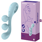 Вібратор для потрійної стимуляції Satisfyer Tri Ball 2, 20,5 см (блакитний)
