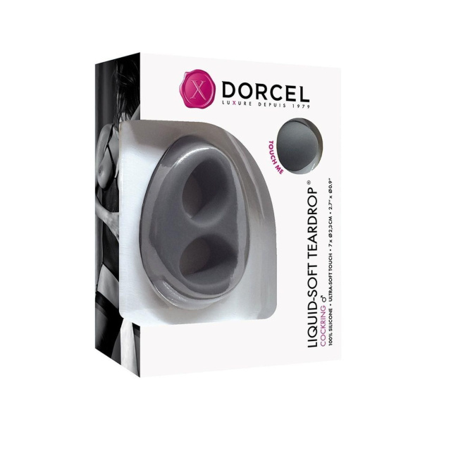 Dorcel Liquid-Soft Teardrop - Pierścień erekcyjny, Szary, 7 cm