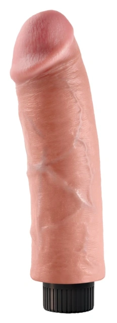 Вібратор King Cock Vibrating Cock 8 Inch, 20.3 см (тілесний)