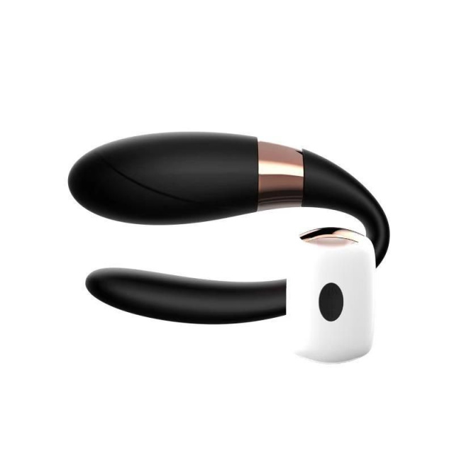 Power Escorts U-Vibe - Wibrator dla par, Czarny, 10 cm