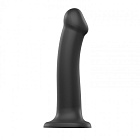 Dildo Strap-On-Me Dual Density L, 19 cm (czarne)