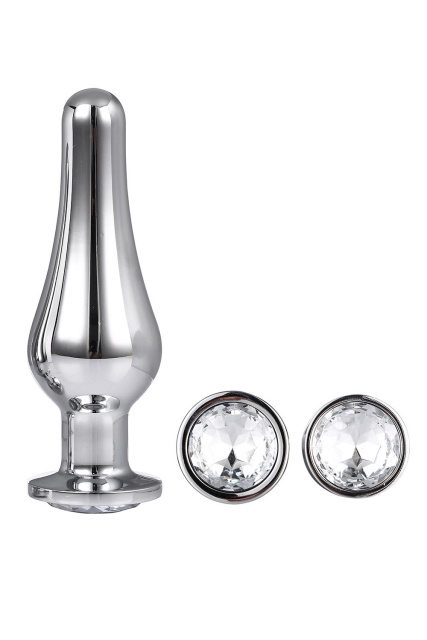 Dream Toys Gleaming Love Pleasure Plug Set - Korek analny, Srebro, 12.7 cm