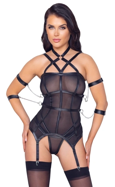 Комплект Cottelli Basque Bondage, S (чорний)