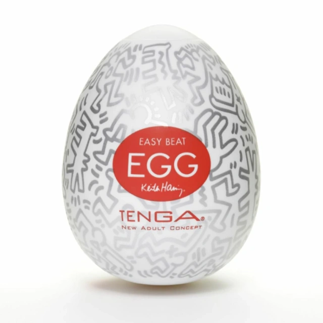 Мастурбатор яйце Tenga Egg Keith Haring Party (білий)