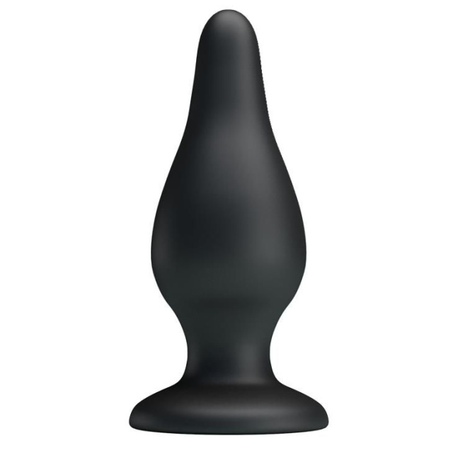 Pretty Love Sturdy Silicone Anal Plug - Korek analny, Czarny, 15, 4 cm
