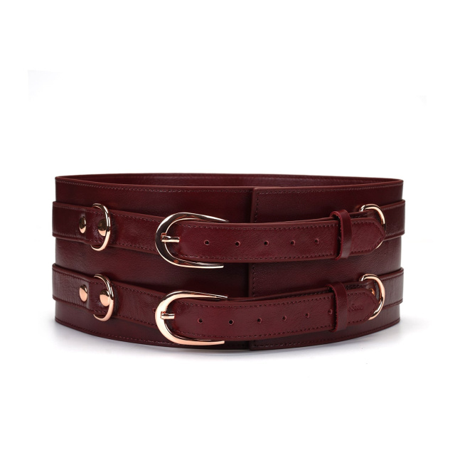 Бондажний пояс Liebe Seele Wine Red Waist Belt, M (бордовий)
