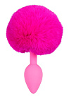 Анальна пробка з пухнастим хвостом Orion Colorful Joy Bunny Tail, 13,5 см (рожевий)