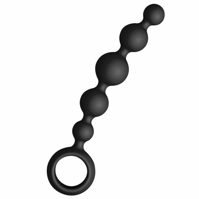 JoyDivision Joyballs Anal Wave Short - Łańcuszek analny, Czarny, 17.5 cm
