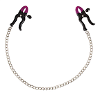 Затискачі для сосків на ланцюжку Bad Kitty Silicone Nipple Clamps, 52 см (сріблястий)
