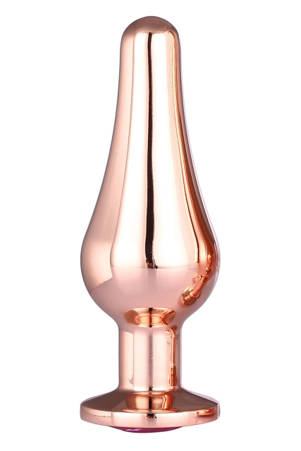 Dream Toys Gleaming Love Small Gold Pleasure Plug - Korek analny, Różowy, 9 cm, S