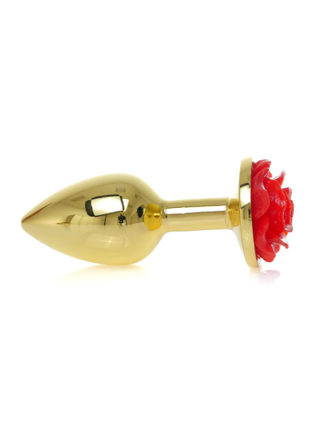Анальна пробка B - Series HeavyFun Plug-Jewellery Gold, 7 см (червоний)