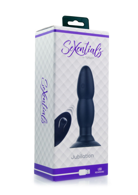 Анальна пробка Toy Joy SeXentials Jubilation Plug, 14 см (чорний)