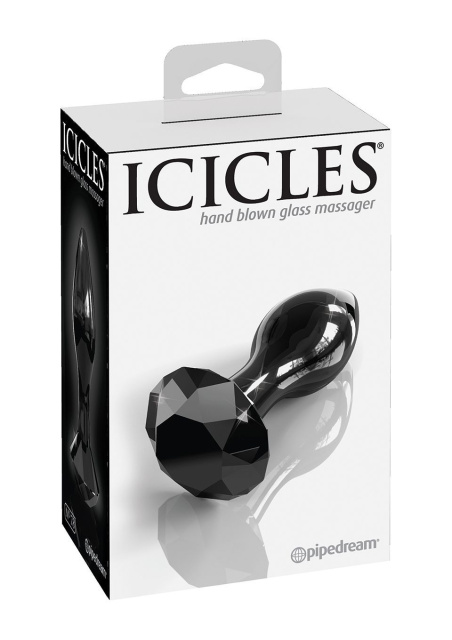 Korek analny Pipedream Icicles No.78, 9 cm (czarny)
