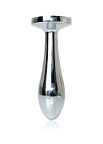 Анальная пробка Jewellery Silver Plug Clear S, 7.7 см (прозрачный)