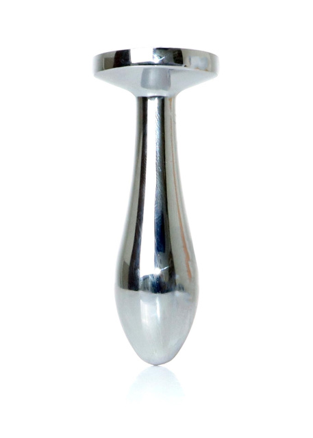 B - Series HeavyFun Jewellery Silver Plug Clear S - Korek analny, Przezroczysty, 7.7 cm, S