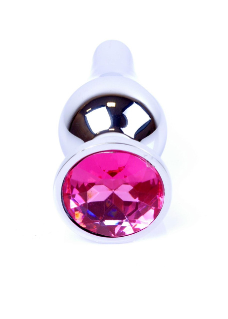 B - Series HeavyFun Jewellery Silver Plug - Korek analny, Różowy, 9.5 cm