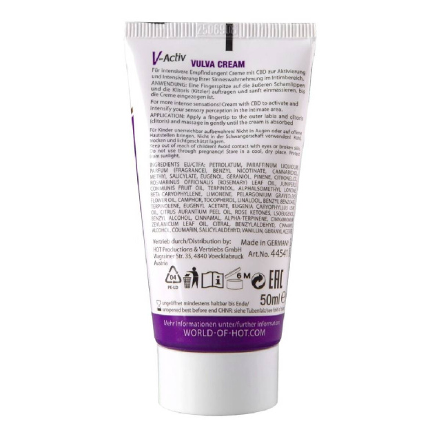 Стимулюючий крем Hot V-Activ Vulva Cream CBD, 50 мл