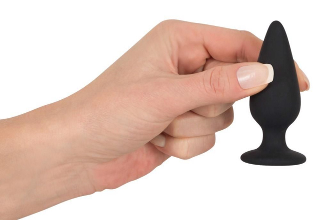 Black Velvets Heavy Plug Small - Korek analny, Czarny, 7, 8 cm