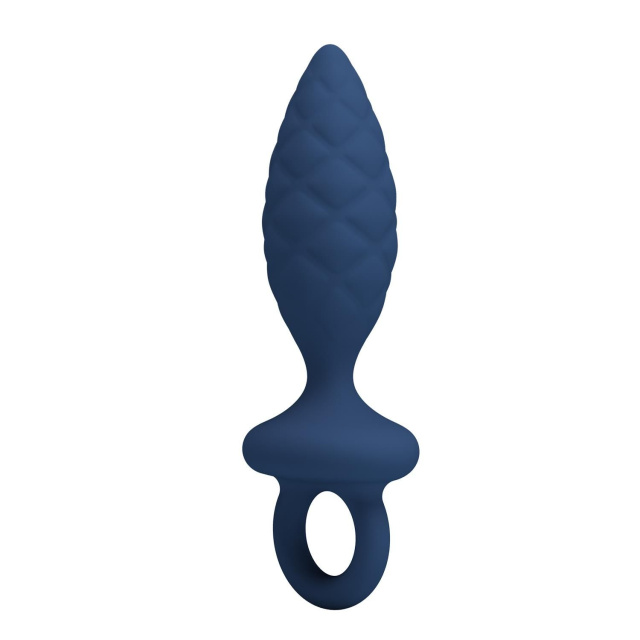 Mr. Play Butt Plug with Loop - Korek analny, Niebieski, 11, 5 cm, S
