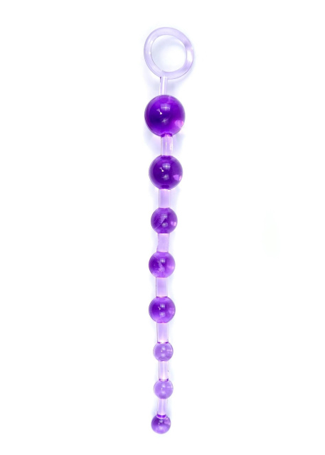 Boys of Toys Jelly Anal 10 Beads - Koraliki analne B -, Fioletowy, 29 cm