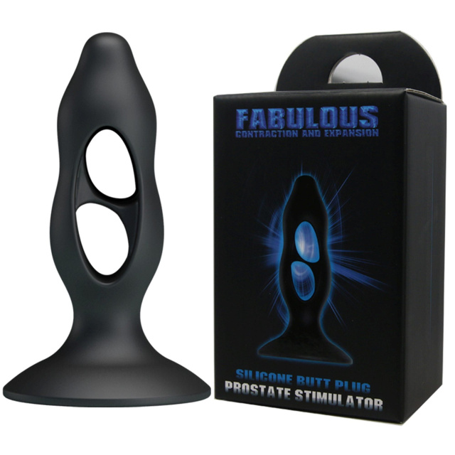 BAILE Fabulous Contraction And Expansion - Korek analny, Czarny, 11 cm