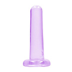 RealRock Crystal Clear Dildo 5.3" - Dildo, Fioletowy, 13.5 cm