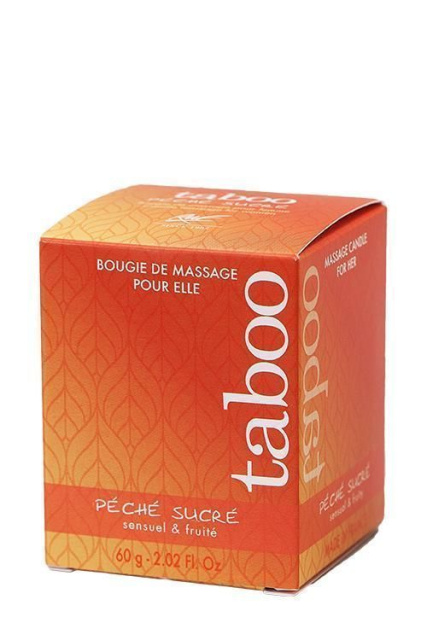 Масажна свічка Ruf Taboo Peche Sucre персик, 60 мл