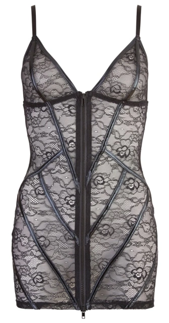 Мини-платье Cottelli Lingerie Lace, XL (черный)