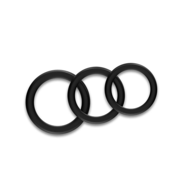 Эрекционное кольцо B - Series Joy Triple black, 3 шт (черный)