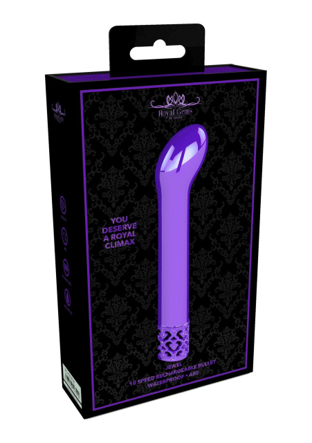 Wibrator Royal Gems Jewel Gunmetal, 12 cm (fioletowy)