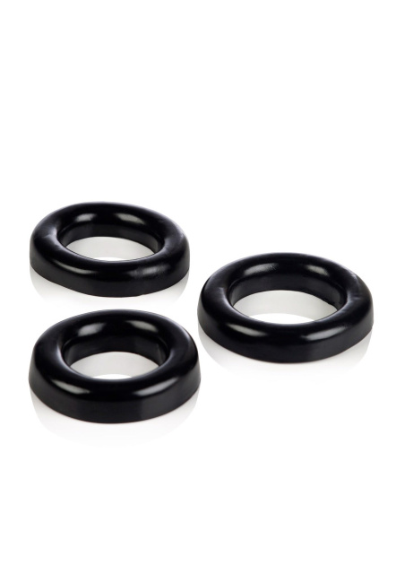 CalExotics Colt 3 Ring Set - Zestaw pierścieni erekcyjnych, Czarny, 8 cm