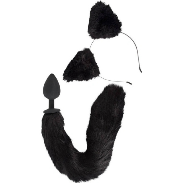 Набір Bad Kitty Pet Play Plug & Ears, 2 шт (чорний)