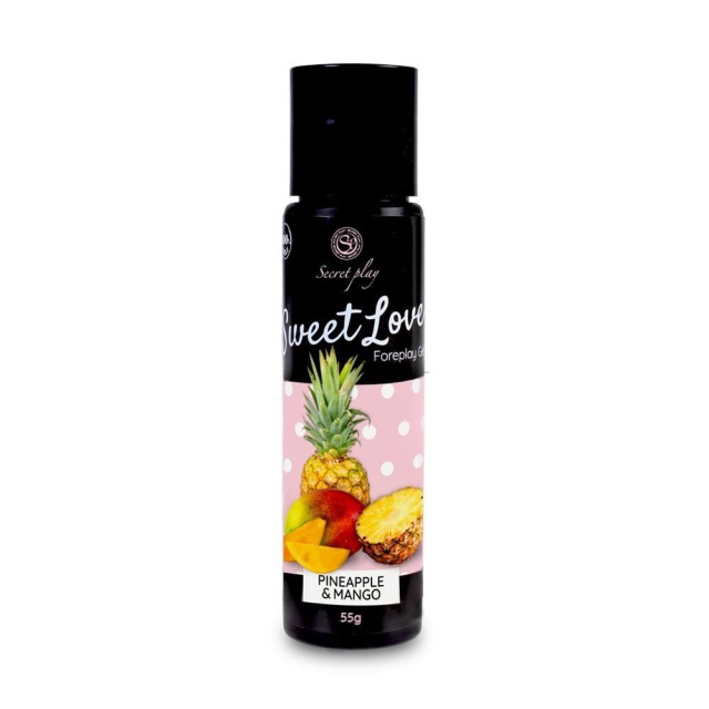 Secret Play Sweet Love - Żel jadalny do gry wstępnej erotyczny intymny ecret, Ananas, 55 ml