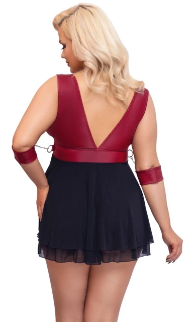 Cottelli BONDAGE Cottelli Bondage Plus Babydoll - Koszula nocna, XXXXL