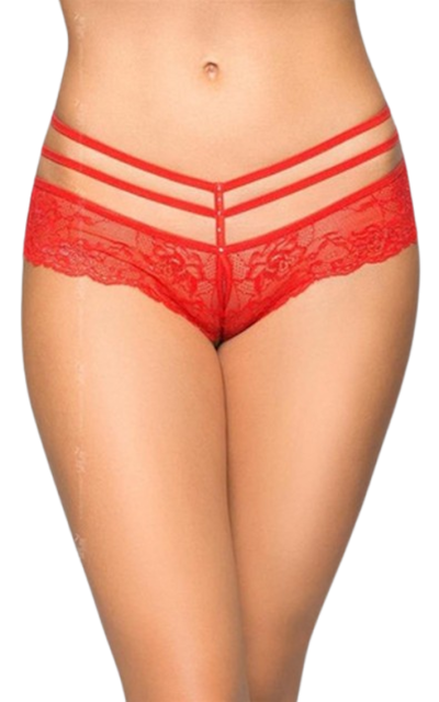 Трусики SoftLine Tongs 2476, S/M (червоний)