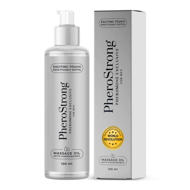 Medica-Group PheroStrong Massage Oil Exclusive - Olejek do masażu z feromonami dla mężczyzn, Bergamotka, 100 ml