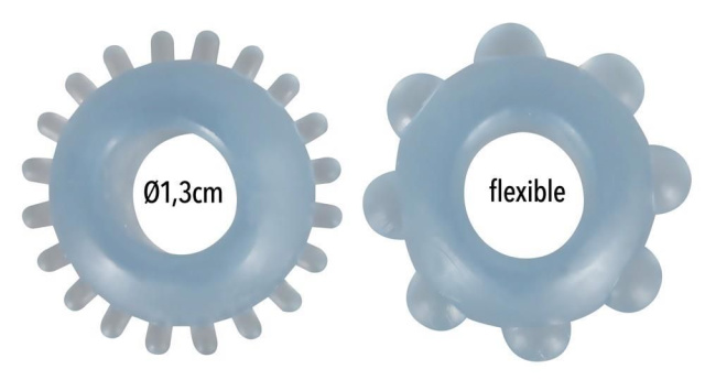 Набор эрекционных колец для пениса Cock Ring Set, 2 шт (голубой)